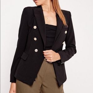 MISSGUIDED - Military Style Blazer Black